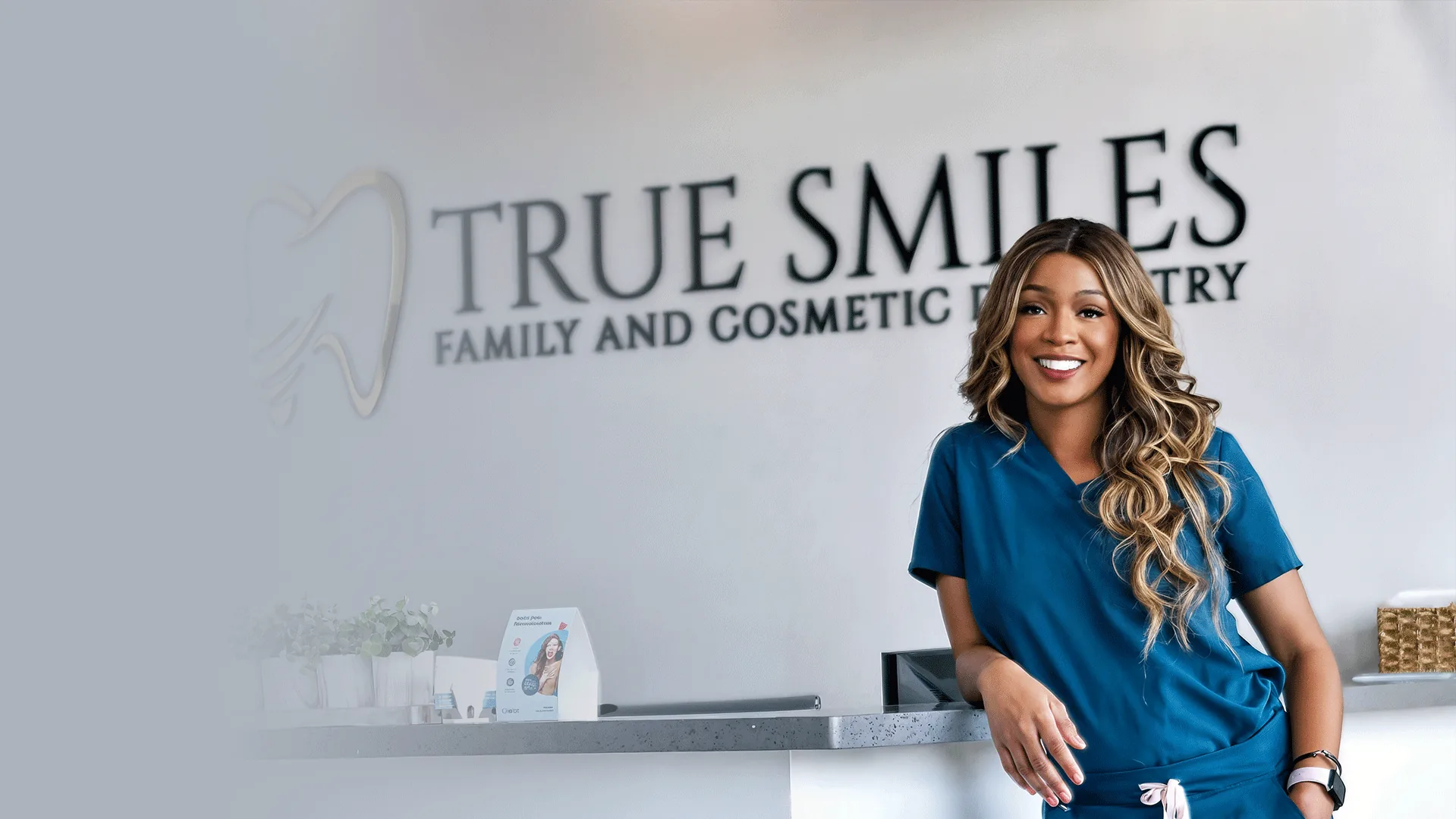 Patient receiving care at True Smiles Dentistry